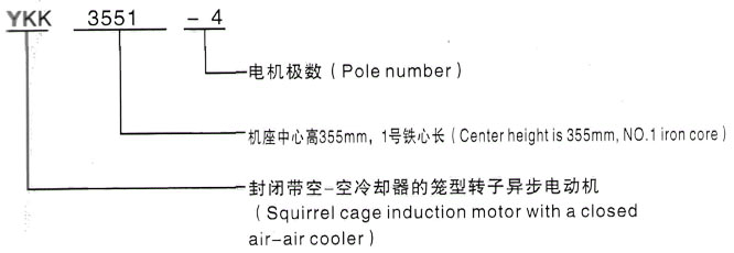 YKK系列(H355-1000)高压YJTFKK4504-8-315KW三相异步电机西安泰富西玛电机型号说明